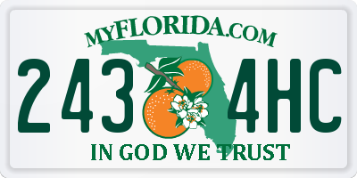FL license plate 2434HC