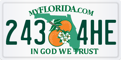 FL license plate 2434HE