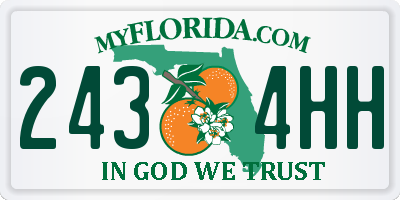 FL license plate 2434HH