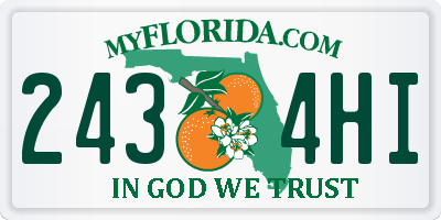 FL license plate 2434HI