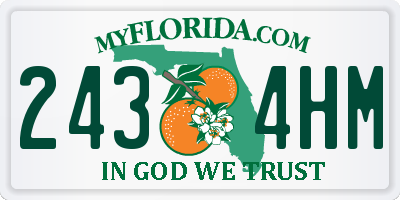 FL license plate 2434HM