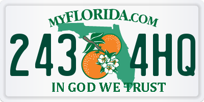 FL license plate 2434HQ