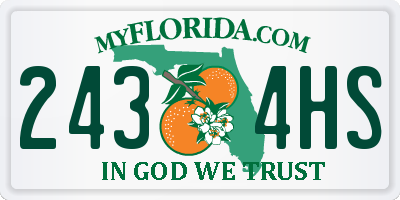FL license plate 2434HS