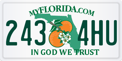 FL license plate 2434HU