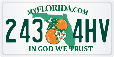 FL license plate 2434HV
