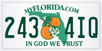 FL license plate 2434IQ