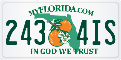 FL license plate 2434IS