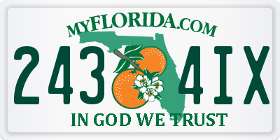 FL license plate 2434IX