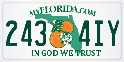 FL license plate 2434IY