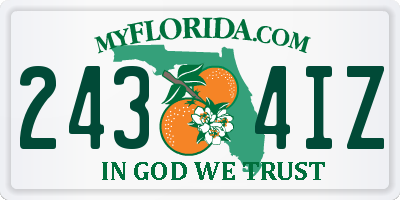 FL license plate 2434IZ