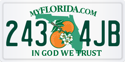 FL license plate 2434JB