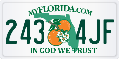 FL license plate 2434JF