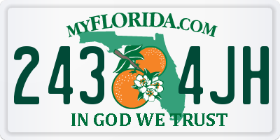 FL license plate 2434JH