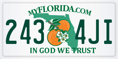 FL license plate 2434JI