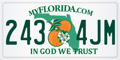 FL license plate 2434JM