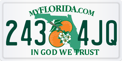 FL license plate 2434JQ