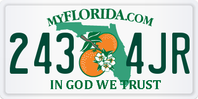 FL license plate 2434JR