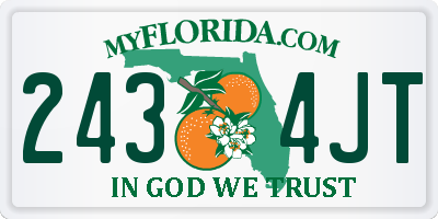FL license plate 2434JT