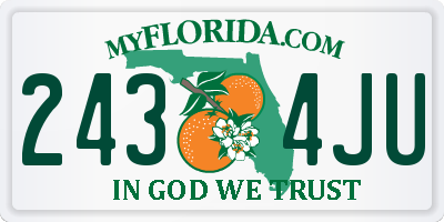 FL license plate 2434JU