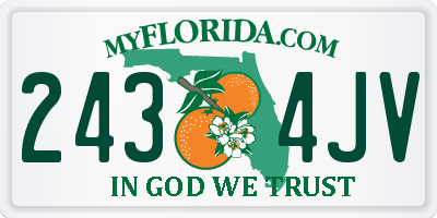 FL license plate 2434JV