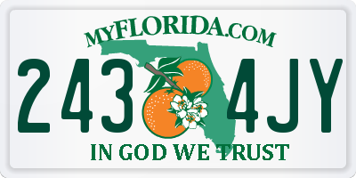 FL license plate 2434JY