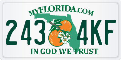 FL license plate 2434KF