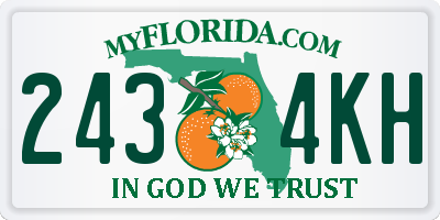 FL license plate 2434KH
