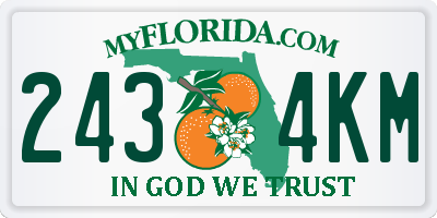 FL license plate 2434KM
