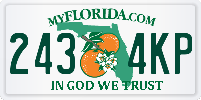 FL license plate 2434KP