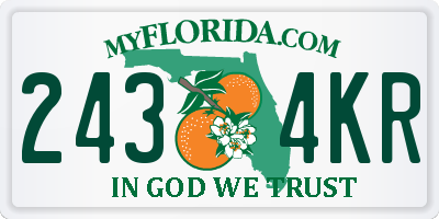 FL license plate 2434KR