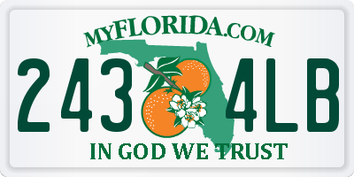 FL license plate 2434LB