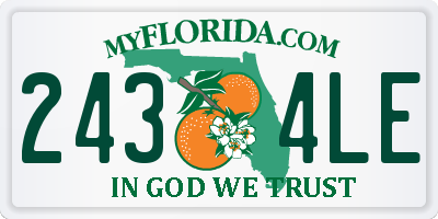 FL license plate 2434LE