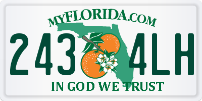 FL license plate 2434LH