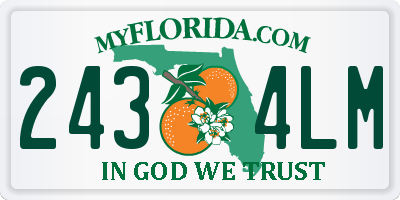FL license plate 2434LM