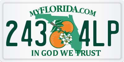FL license plate 2434LP