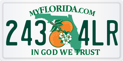 FL license plate 2434LR