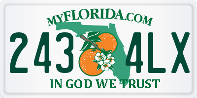 FL license plate 2434LX