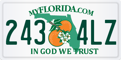 FL license plate 2434LZ