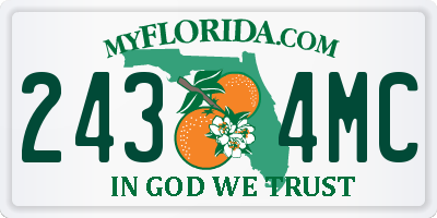 FL license plate 2434MC