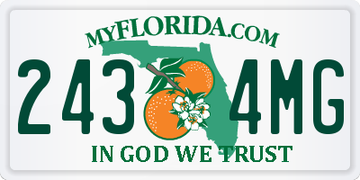 FL license plate 2434MG