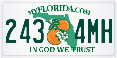 FL license plate 2434MH