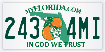 FL license plate 2434MI