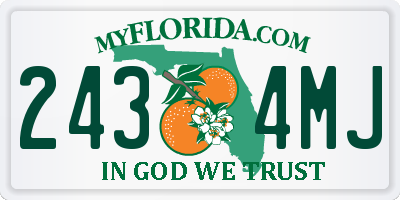 FL license plate 2434MJ