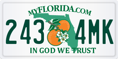 FL license plate 2434MK