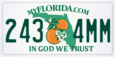 FL license plate 2434MM