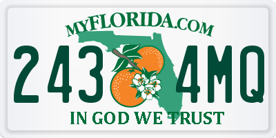 FL license plate 2434MQ
