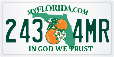 FL license plate 2434MR