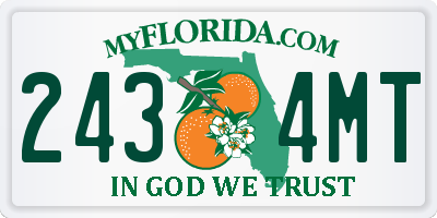 FL license plate 2434MT