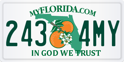 FL license plate 2434MY