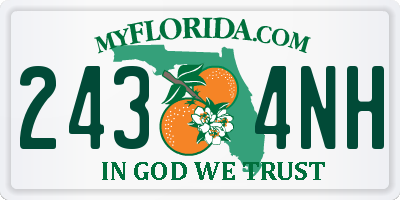 FL license plate 2434NH